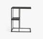Duke Rectangular Metal C-Table with Shelf (20")