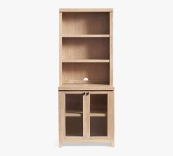 Modern Farmhouse Shelf with Display Cabinet (34")