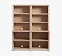 Modern Farmhouse Shelf with Open Cabinets (68")