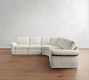 Pearce Roll Arm Slipcovered 5-Piece Curved Wedge Sectional (130")