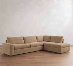 Sierra Leather Return Bumper Sectional (128"&ndash;138")