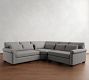 York Roll Arm Deep Seat 3-Piece L-Shaped Wedge Sectional (109")
