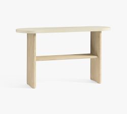 Cayman Concrete &amp; Eucalyptus Outdoor Console Table (52")