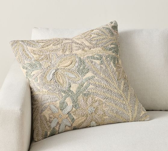 Ember Embroidered Pillow Cover