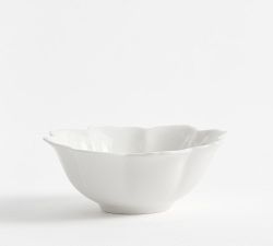 Figural Blossom Stoneware Serving Bowl