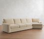 Pearce Square Arm Deep Seat Cuddle Chaise Sectional (137"&ndash;167")