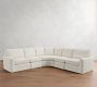 Pearce Square Arm Slipcovered 5-Piece Curved Wedge Sectional (127")
