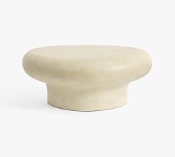 Vila Concrete Round Outdoor Coffee Table (32")