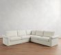 Westwood Roll Arm Slipcovered 3-Piece L-Shaped Sectional (124")