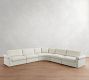 Westwood Roll Arm Slipcovered 5-Piece Curved Wedge Sectional (153")