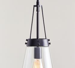 Caldwell Recycled Glass Flared Pendant (8")