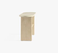 Cayman Concrete &amp; Eucalyptus Outdoor Console Table (52")