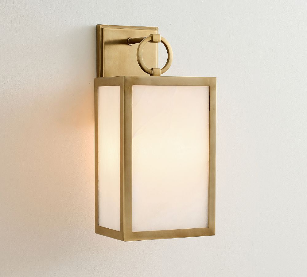 Manor Alabaster Outdoor Sconce (19") by Pottery Barn
