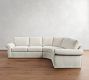 Pearce Roll Arm Slipcovered 3-Piece Curved Wedge Sectional  (131")