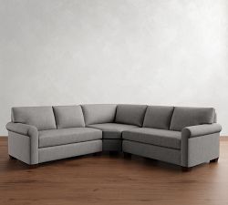 York Roll Arm 3-Piece L-Shaped Wedge Sectional (103")