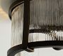 Blaine Ribbed Glass Round Outdoor Flush Mount (14")