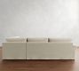 PB Comfort Modern Roll Arm Slipcovered Return Bumper Sectional (124")