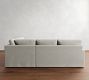PB Comfort Modern Square Arm Slipcovered 3-Piece Sectional (106")