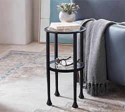 Tanner Round Glass Accent Table (12")