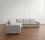 Big Sur Square Arm Slipcovered 3-Piece L-Shaped Wedge Sectional (123")