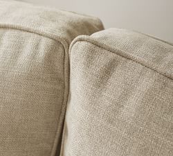 Pearce Roll Arm Slipcovered 3-Piece L-Shaped Wedge Sectional (122"&ndash;130")