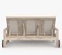 Indio Eucalyptus Outdoor Double Chaise Lounge with Wheels