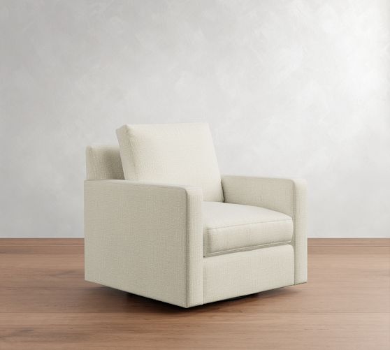 Cameron Modern Square Arm Swivel Chair by Pottery Barn