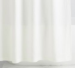 European Flax Linen Waffle Shower Curtain