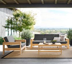 Malibu Teak Grand Outdoor Sofa (97")