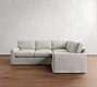PB Comfort Modern Square Arm Slipcovered 3-Piece Sectional (106")