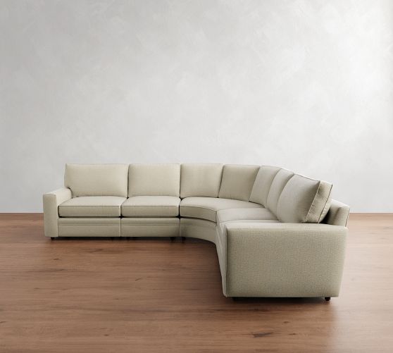 Pearce Square Arm 5-Piece Curved Wedge Sectional (127") by Pottery Barn