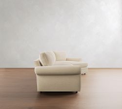 Pearce Roll Arm Deep Seat Cuddle Chaise Sectional (142"&ndash;172")