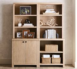 Modern Farmhouse Shelf with Mixed Cabinets (68")