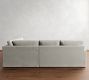 PB Comfort Modern Square Arm Slipcovered 3-Piece Wedge Sectional (115")