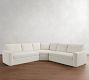 Pearce Square Arm Slipcovered 3-Piece L-Shaped Wedge Sectional (118"&ndash;126.5")