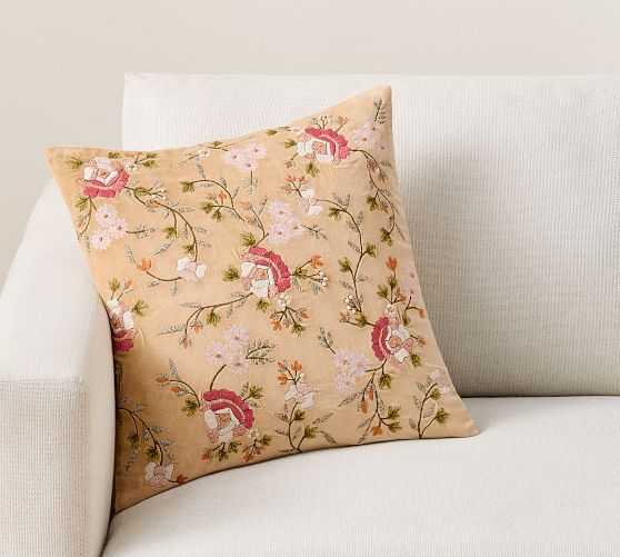 Primrose Hill Embroidered Pillow Cover