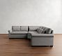 York Roll Arm Deep Seat 3-Piece L-Shaped Wedge Sectional (109")