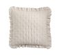 Belgian Flax Linen Ruffle Tufted Quilted Sham