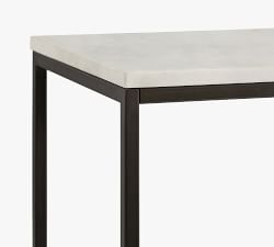 Delaney Rectangular Marble End Table (14")