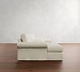 PB Comfort Modern Roll Arm Slipcovered Double Chaise Sectional (135"-170")