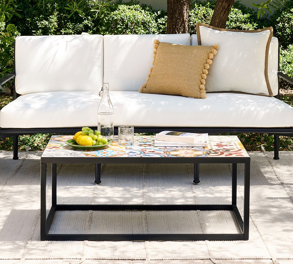 Porto Tile Rectangular Outdoor Coffee Table (40") by Pottery Barn