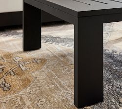Malibu Metal Rectangular Outdoor Grand Coffee Table (58")