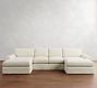 PB Comfort Modern Roll Arm Slipcovered Double Chaise Sectional (135"-170")
