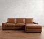 Big Sur Square Arm Leather Power Reclining Chaise Sectional (114"-126")