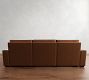 Big Sur Square Arm Leather Power Reclining Chaise Sectional (114"-126")
