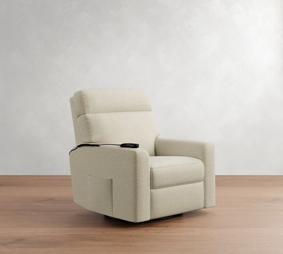 Parker Power Swivel Glider Recliner with Massage & Heat by Pottery Barn