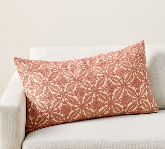 Jovie Embroidered Lumbar Pillow Cover