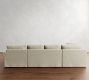 PB Comfort Modern Roll Arm Slipcovered L-Shaped Chaise Sectional (137")