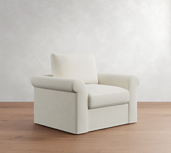 Westwood Roll Arm Slipcovered Chair by Pottery Barn