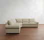 Big Sur Roll Arm 3-Piece L-Shaped Wedge Sectional (124")